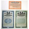 Image 1 : CO & UT. Denver and Rio Grande Railroad Co., 1907 to 1908, Specimen Gold Coupon Bond Trio.