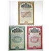 Image 1 : MO. St. Louis and San Francisco Railroad Co., 1907, Specimen Coupon Bond Trio.