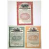 Image 1 : Missouri, Nebraska, Kansas, 1907 to 1929, Specimen Equipment Gold Coupon Trio.