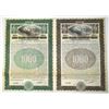 Image 1 : NY. Long Island Equipment Trust , 1917 and 1920, Specimen Gold Coupon Bond Pair, both Unlisted in Co
