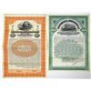 Image 1 : NY and CT. Greenwich and Johnsonville Railway Co., 1901 and 1923, Specimen Gold Coupon Bond Pair.