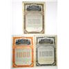 Image 1 : PA. Erie Railroad Co., 1903 to 1915, Specimen 4% Convertible 50 Year Gold Coupon Bond Trio.