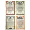 Image 1 : WI & MN. Northern Pacific-Great Northern, 1901 to 1921, Specimen Coupon Railroad Bond Quartet.