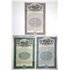 Image 1 : Cuba. Manati Sugar Co., 1914 to 1937, Specimen Coupon Bond Trio