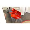 Image 2 : GROUP OF 10 RED STACKING LUNCH ROOM CHAIRS