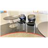 Image 2 : GROUP OF 10 BLACK STACKING LUNCH ROOM CHAIRS