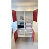Image 2 : IKEA 48X76" CABINET WITH GLOSS RED DOORS NO CONTENTS