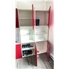 Image 2 : IKEA 48X76" CABINET WITH GLOSS RED DOORS NO CONTENTS