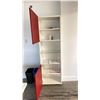 Image 2 : IKEA 24X76" CABINET WITH GLOSS RED DOORS NO CONTENTS