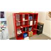 Image 1 : IKEA RED BOOKCASE NO CONTENTS 59X59"
