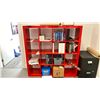 Image 2 : IKEA RED BOOKCASE NO CONTENTS 59X59"