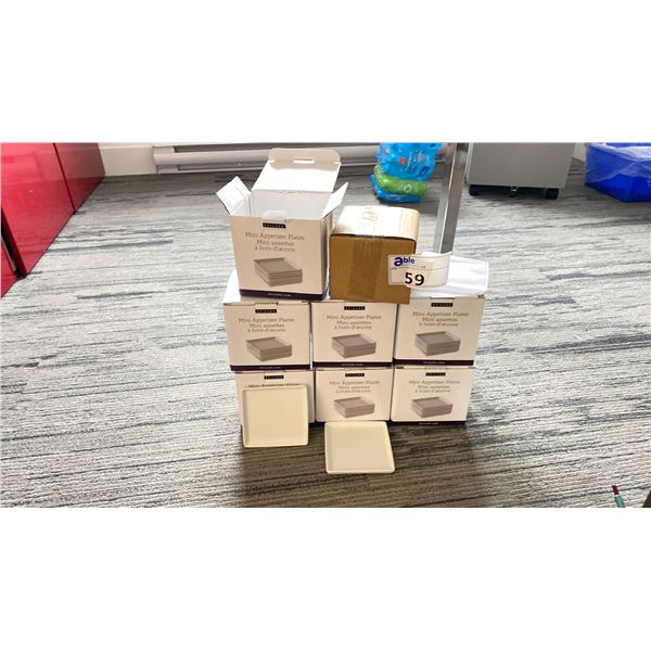 8 BOXES OF 6 MINI APPY PLATES-APPROX 4"