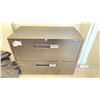 Image 1 : 2 DRAWER BLACK METAL FILE CABINET