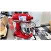 Image 1 : KITCHENAID RED ARTISAN MIXER MODEL KSM150PSER WITH DOUGH HOOK