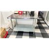 Image 1 : 48X30" STAINLESS PREP TABLE NOT CONTENTS