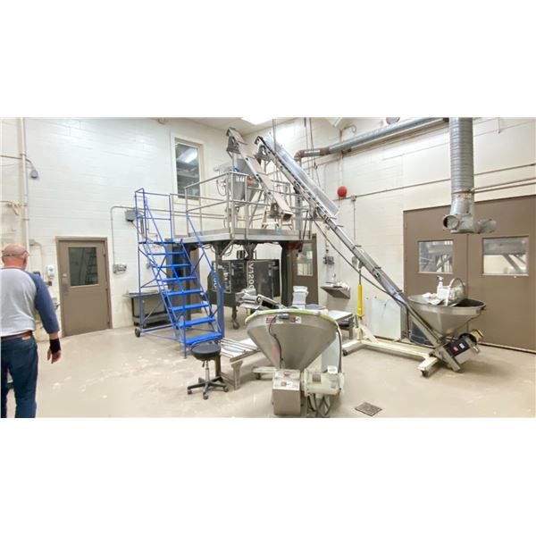 TAYLOR PRODUCTS V1200 VERTICAL FORM FILL SEAL MACHINE WITH TWO HOPPERS FOR DOING CUSTOM MIXED BAGS,