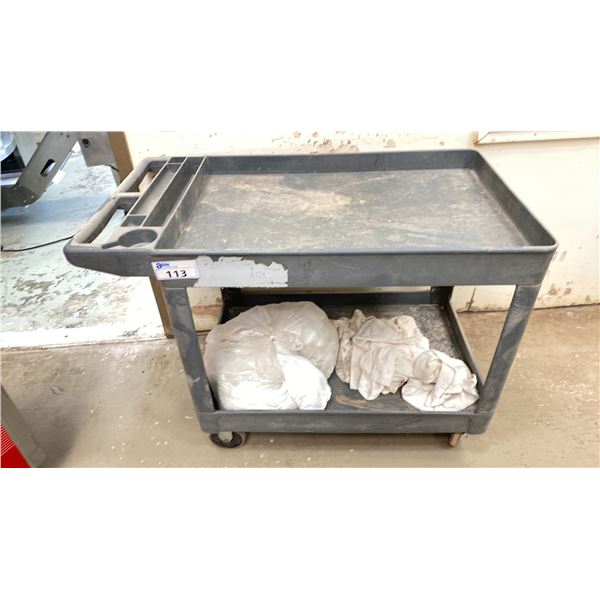 RUBBERMAID ROLLING CART 48X25" NO CONTENTS