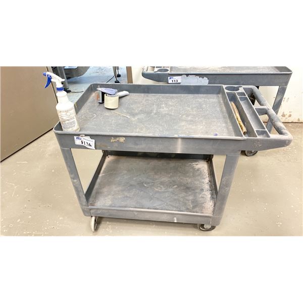 RUBBERMAID ROLLING CART 48X25" NO CONTENTS