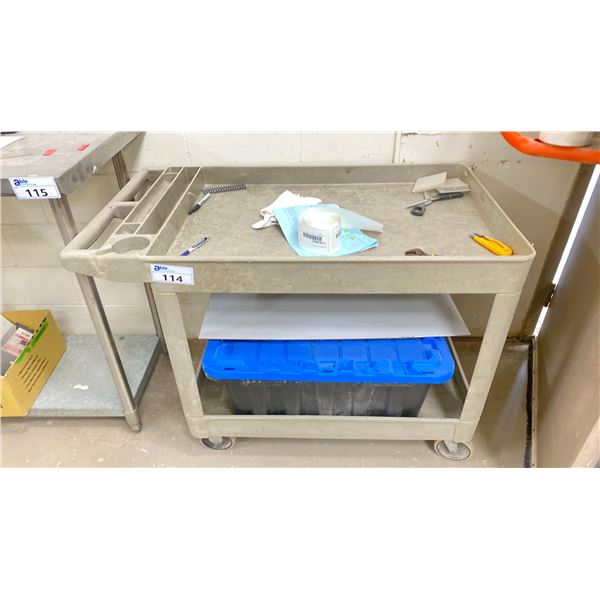 RUBBERMAID ROLLING CART 48X25" NO CONTENTS