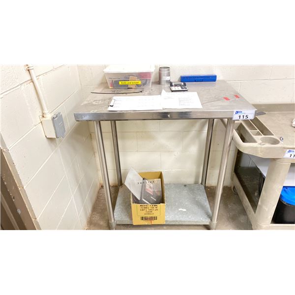 36X24X40"H STAINLESS PREP TABLE
