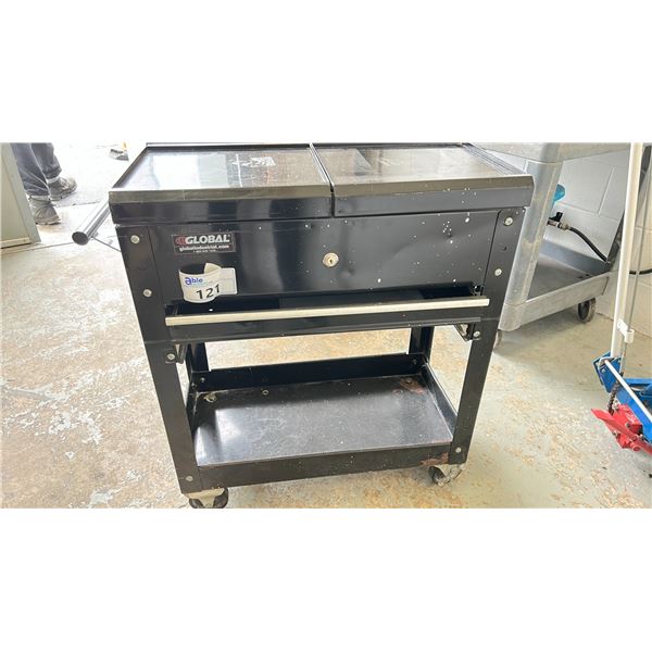 GLOBAL ROLLING SHOP CART NO CONTENTS