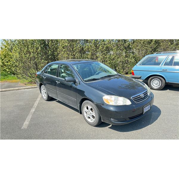 2007 TOYOTA COROLLA CE 4DRSD BLACK VIN 2T1BR32E77C753808