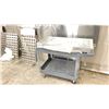 Image 1 : 7 ALUMINUM CUSTOM BOTTLE FILLING TRAYS-COMES WITH 2 RUBBERMAID CARTS. VARIOUS SIZES