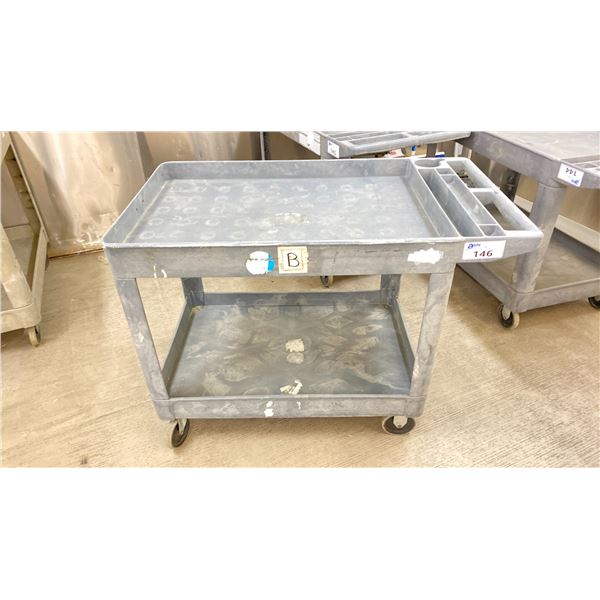 RUBBERMAID ROLLING CART NO CONTENTS