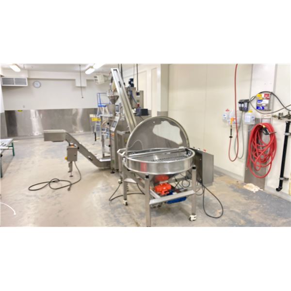 ACTIONPAC APV109-420MM AUTOMATED VERTICAL BAGGING MACHINE WITH VERTICAL HOPPER. FULLY OPERATIONAL.