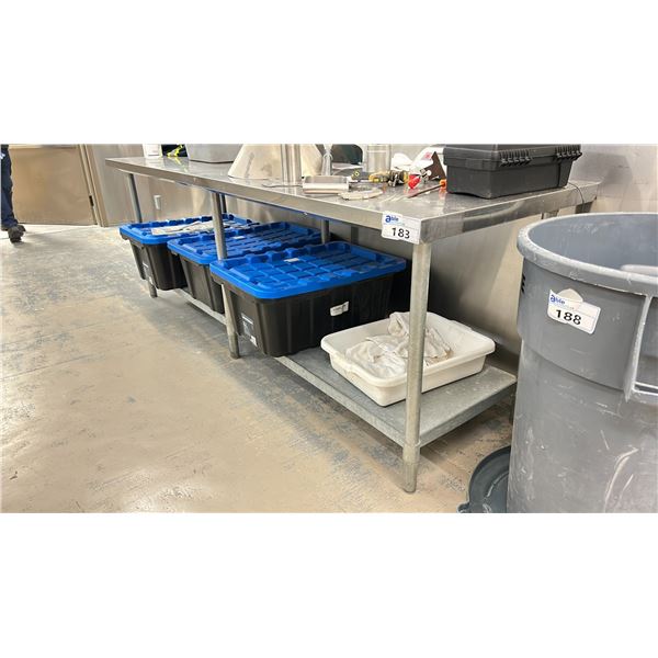 8'X30" STAINLESS PREP TABLE NO CONTENTS