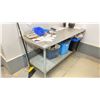 Image 1 : STAINLESS TOP PREP TABLE 6'X30" NO CONTENTS