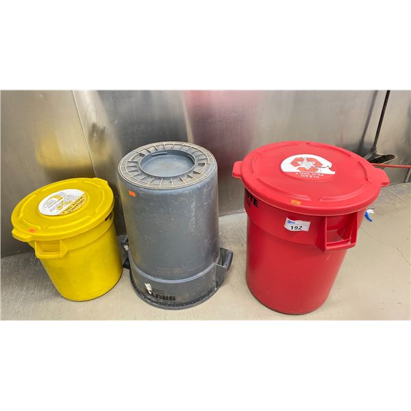 GROUP LOT OF WASTE BINS LOCATED IN SACHET ROOM 2