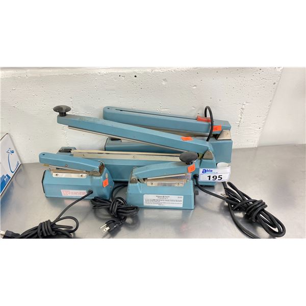 GROUP LOT OF HEAT SEAL MACHINES