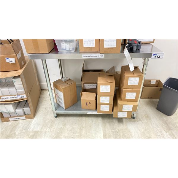 48"X30" STAINLESS PREP TABLE NO CONTENTS LOCATED IN UPPER SCIENCE ROOM