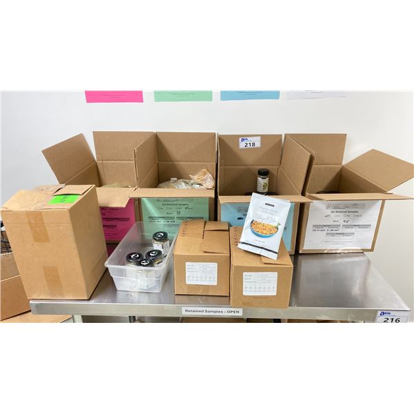 GROUP LOT OF ASST EPICURE SPICES AND SAMPLES LOCATED IN UPPER SCIENCE ROOM