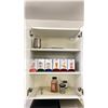 Image 5 : GROUP LOT LOCATED OUTSIDE SCIENCE ROOM. INC 48" ROUND TABLE, BAR FRIDGE, MICROWAVE, CREDENZA, COAT