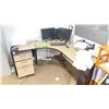Image 2 : 60" DESK WITH MOBILE CART, 2 X 66X66" CORNER DESKS WITH MOBILE CARTS, 85" CORNER DESK WITH MOBILE