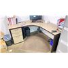 Image 3 : 60" DESK WITH MOBILE CART, 2 X 66X66" CORNER DESKS WITH MOBILE CARTS, 85" CORNER DESK WITH MOBILE
