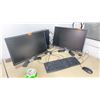 Image 2 : GROUP LOT OF 6 MONITORS. 3X 20" DELL, 24" SAMSUNG, 21" LENOVO, 24" DELL, ASST PHONE HEADSET,