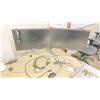 Image 2 : 2 X 66" CORNER DESKS WITH MOBILE OFFICE CARTS, 4' DESK, 4 X LENOVO MONITORS, ASST OFFICE TYPE