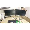 Image 5 : 2 X 66" CORNER DESKS WITH MOBILE OFFICE CARTS, 4' DESK, 4 X LENOVO MONITORS, ASST OFFICE TYPE