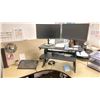 Image 7 : GROUP LOT IN OFFICE A 204. 90" CORNER DESK WITH MOBILE CARTS, POTTED TREE, 2X 66" CORNER DESKS WITH