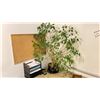 Image 8 : GROUP LOT IN OFFICE A 204. 90" CORNER DESK WITH MOBILE CARTS, POTTED TREE, 2X 66" CORNER DESKS WITH
