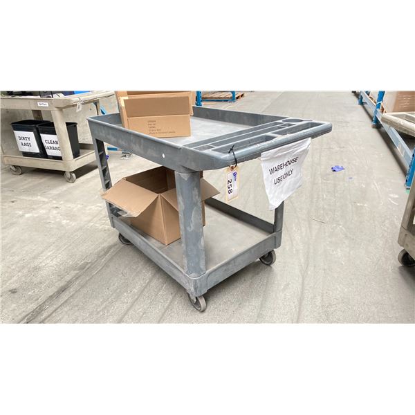 RUBBERMAID ROLLING CART NO CONTENTS