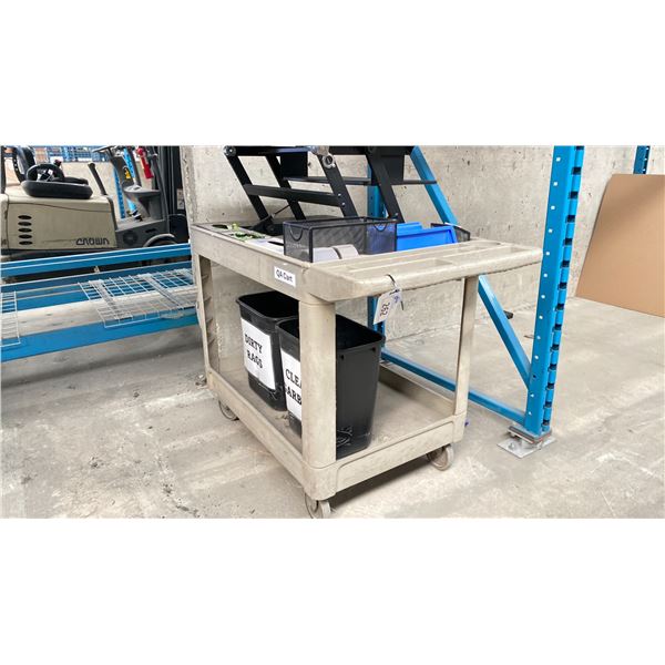 RUBBERMAID ROLLING CART NO CONTENTS