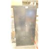 Image 1 : METAL CABINET WITH SOME CONTENTS. 3'X6'. GLOVES, BAGS, TONS OF LABELS, STAINLESS SAMPLE TUBE, ETC