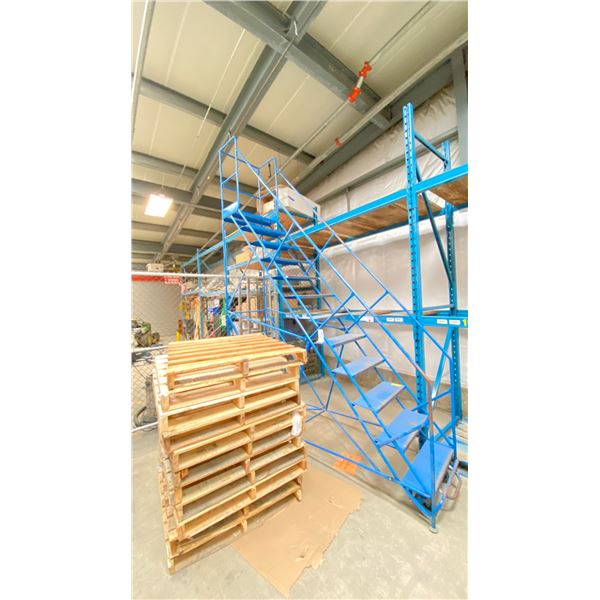 METAL MOBILE LADDER. 12 STEPS, HEIGHT TO PLATFORM IS 10.5'
