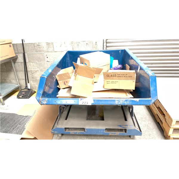 METAL DUMP CART 40"X50"X40"H ON WHEELS
