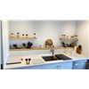 Image 11 : CONTENTS OF PRODUCT TEST KITCHEN. MEASURING CUPS, SPOONS, GLOVES, BOWLS, CUTTING BOARDS, UTENSILS,