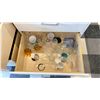 Image 3 : CONTENTS OF PRODUCT TEST KITCHEN. MEASURING CUPS, SPOONS, GLOVES, BOWLS, CUTTING BOARDS, UTENSILS,